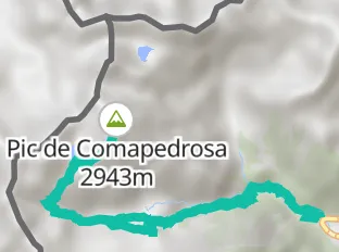 Thumbnail map showing the Coma Pedrosa, Andorra hiking activity.