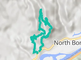 Thumbnail map showing the Hamilton Mountain and Bridge Trail, Washington, USA hiking activity.